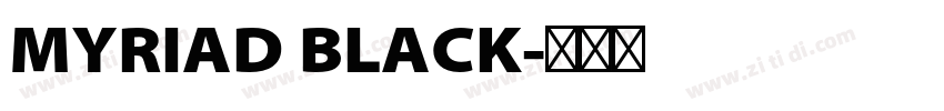 MYRIAD BLACK字体转换